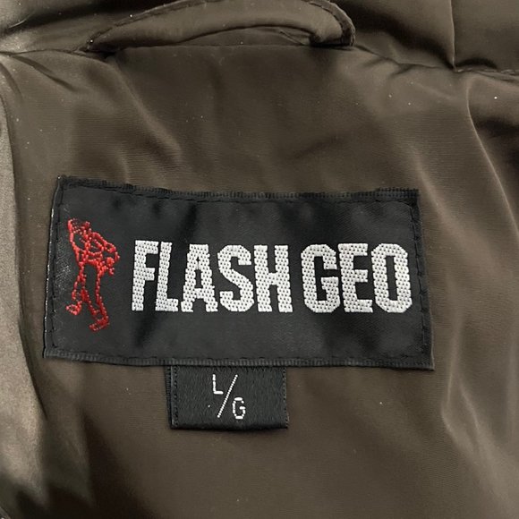 New Duck Down Flash Geo Super Warm Winter Coat & Puffer Jacket Large in Tan - Picture 11 of 14